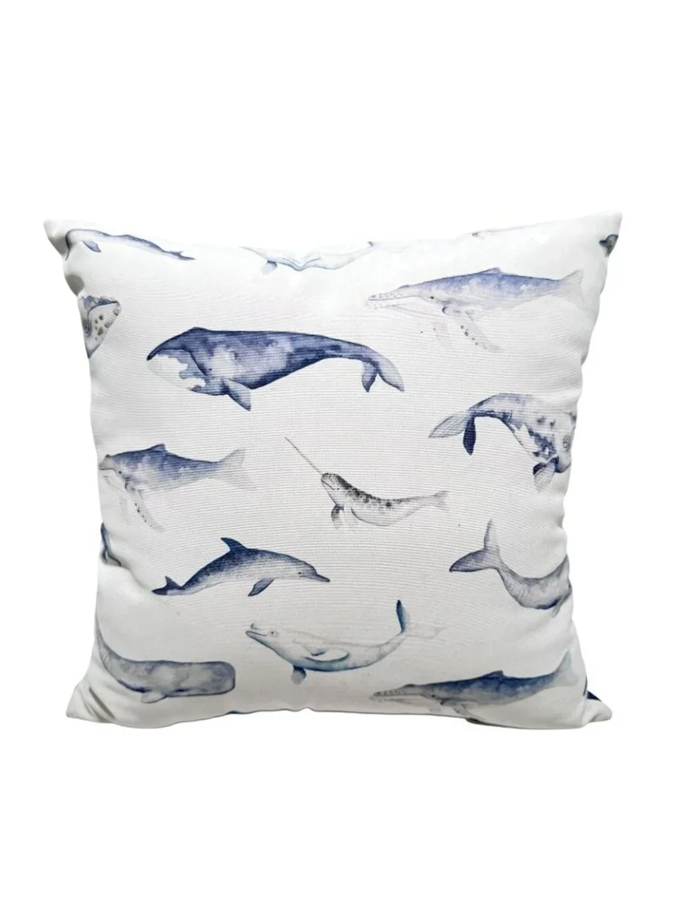 RARE Pottery Barn Whales Sea Pod Decorative Pillow 15